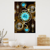 Poster Steampunk Rusty Background (Cuisine)