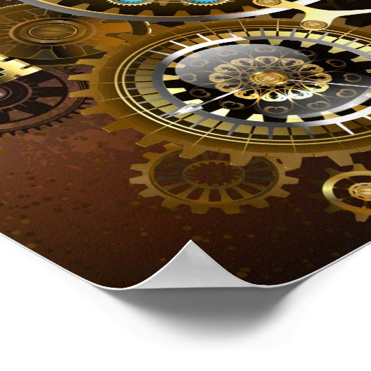 Poster Steampunk Rusty Background (Coin)