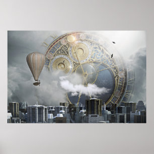 Poster Steampunk Skyline