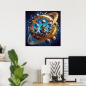 Poster Steampunk Space Aliens Trio Instruments de musique (Bureau à domicile)