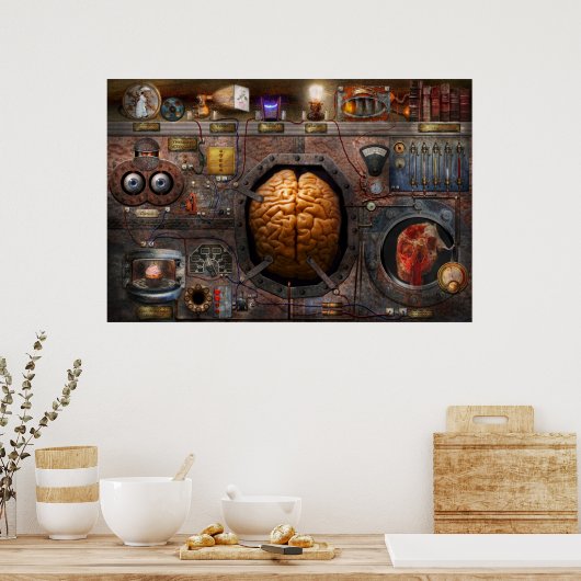 Poster Steampunk - surcharge d'informations (Cuisine)