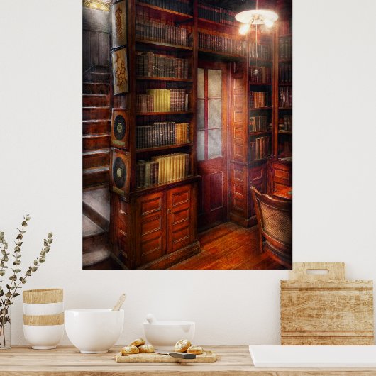 Poster Steampunk - The semi-private study (Cuisine)