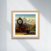 Poster Steampunk Time Machine dans les Alpes suisses Imag