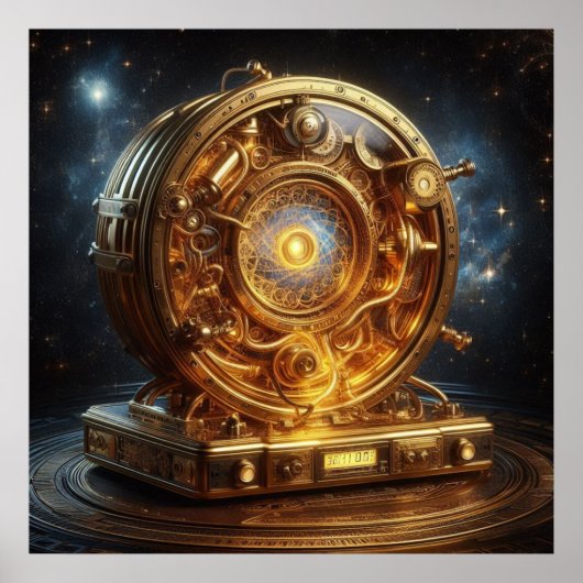 Poster Steampunk, Time Machine, Time/Space/Continuum 002X (Devant)