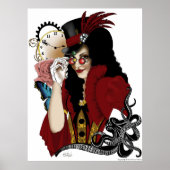 Poster Steampunk tout en rouge (Devant)