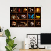 Poster Steampunk - Une boîte de curiosités (Bureau à domicile)