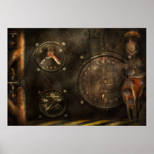 Poster Steampunk - Vérifiez votre pression