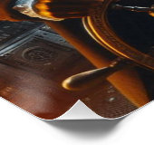 Poster Steampunk Victorian Space Air Captain (Coin)