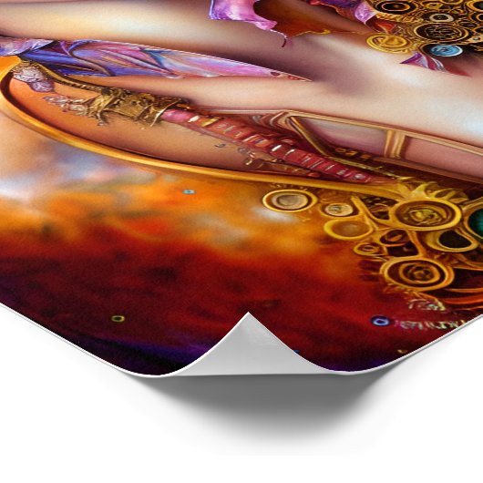 Poster Steampunk Woman # 2 , type numérique (Coin)