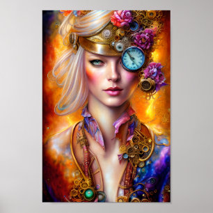 Poster Steampunk Woman # 2 , type numérique