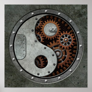 Poster Steampunk Yin Yang