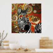 Poster Steampunk Zebra Matte (Cuisine)