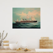 Poster Steamship S.S. China (1614A) (Cuisine)