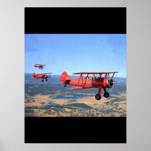 Poster Stearman, PT-17, 1943_Aviation classique