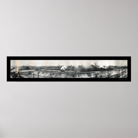 Poster Steel Mills Gary IN Photo 1912 (Devant)