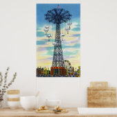 Poster Steeplechase Park Parachute Jump Jump Heure de Jou (Cuisine)