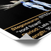 Poster Stégosaure - Chronologie des dinosaures de la biol (Coin)