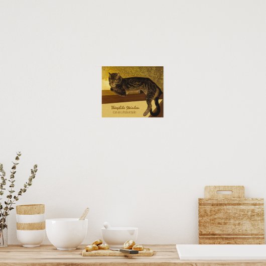 Poster Steinlen Cat on a balustrade CC0975 Grumpy cats (Cuisine)