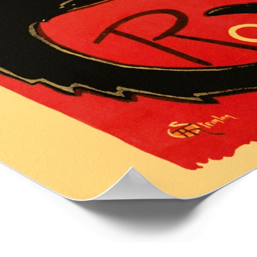 Poster Steinlen Chat noir classique (Coin)