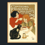 Poster Steinlen - Compagnie Francaise des Chocolats<br><div class="desc">Reproduction de la célèbre affiche publicitaire vintage "Compagnie Francaise des Chocolats" de Théophile Alexandre Steinlen en 1899. "Compagnie Francaise des Chocolats et des Thés" est français pour "Compagnie Française du Chocolat et du Thé".</div>