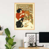 Poster Steinlen - Compagnie Francaise des Chocolats (Bureau à domicile)