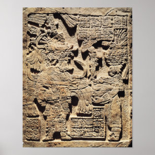 Poster Stela dépeignant un grand prêtre et une femme