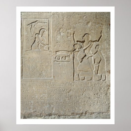 Poster Stele des colliers, Hormin recevant l'or (Devant)