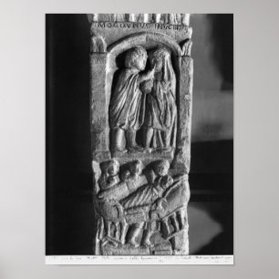 Poster Stèle funéraire représentant un médecin