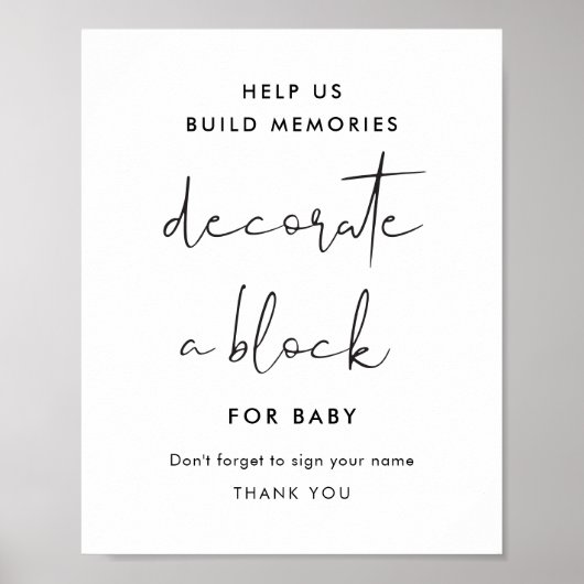 Poster STELLA Décorez un panneau de blocs pour bébé (Devant)