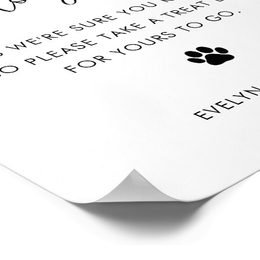 Poster STELLA Mariage chien signe de traitement, animal d (Coin)