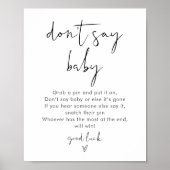 Poster STELLA ne pas dire Baby Game Signe (Devant)