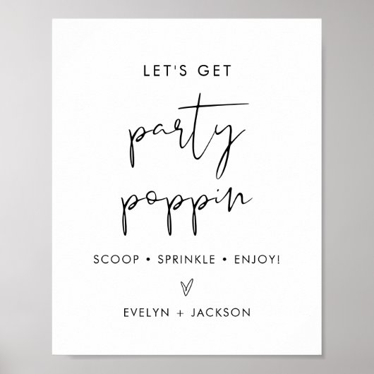 Poster STELLA Popcorn Bar Signal Mariage, Parti Poppin (Devant)