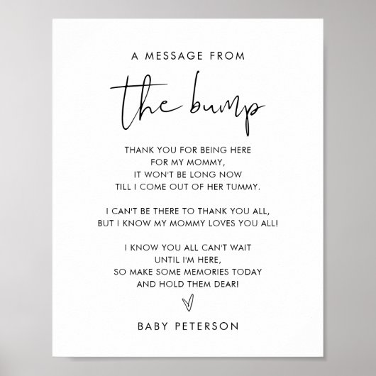 Poster STELLA Un Message Du Signe Bump (Devant)