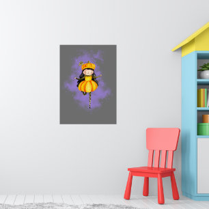 Poster Stellalunarts Citrouille Halloween mignonne fille