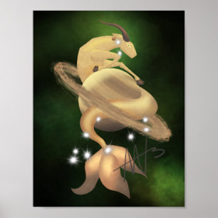 Poster Stellar Capricorn Saturn Zodiac