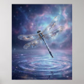 Poster Stellar Dragonfly Cosmic Glow (Devant)