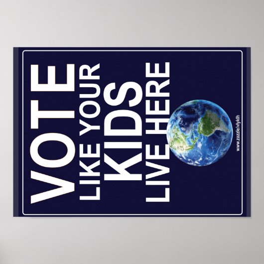Poster - Stem zoals uw Kinderen hier wonen (Voorkant)