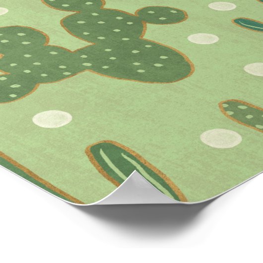 Poster Step de Southwest | Cactus Pattern (Coin)