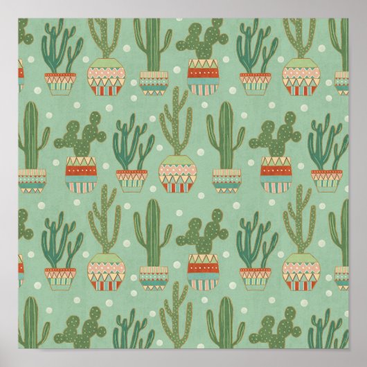 Poster Step de Southwest | Potted Cactus (Devant)
