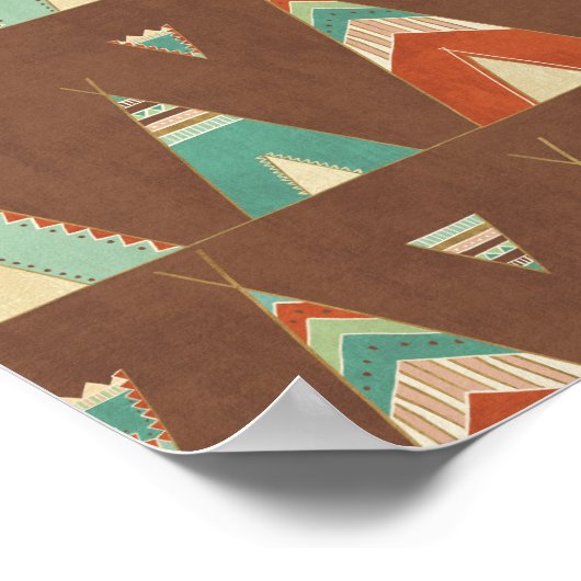 Poster Step de Southwest | Teal Teepee (Coin)