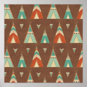 Poster Step de Southwest | Teal Teepee (Devant)