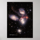 Poster Stephan’s Quintet, Hickson Compact Group 92 (JWST) (Devant)