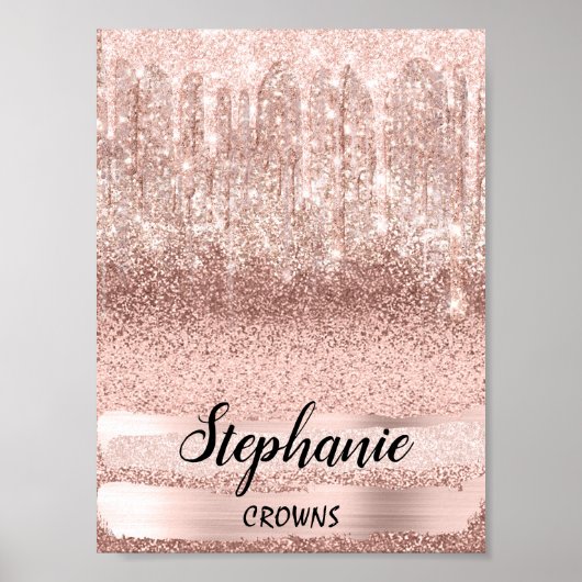Poster Stephanie Name Meaning Birthday 16th Bridal Rose (Devant)