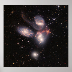 Poster Stephan's Quintet 5 Galaxies Deep Field James Webb