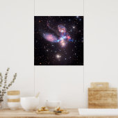 Poster Stephan's Quintet Galaxies | Hubble & JWST (Cuisine)