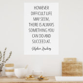 Poster Stephen Hawking Citation Inspirationnelle (Cuisine)