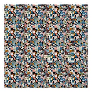 Poster STÉRÉOGRAMME LETTRE J 20"x20", Semi-brillant, Sans