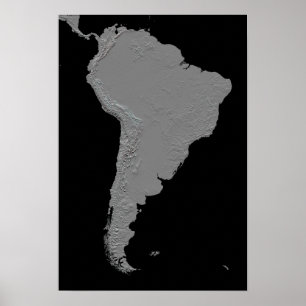Poster Stereoscopic view of South America