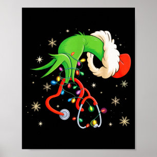 Poster Stéthoscope de Noël infirmière Infirmières Xmas Sa