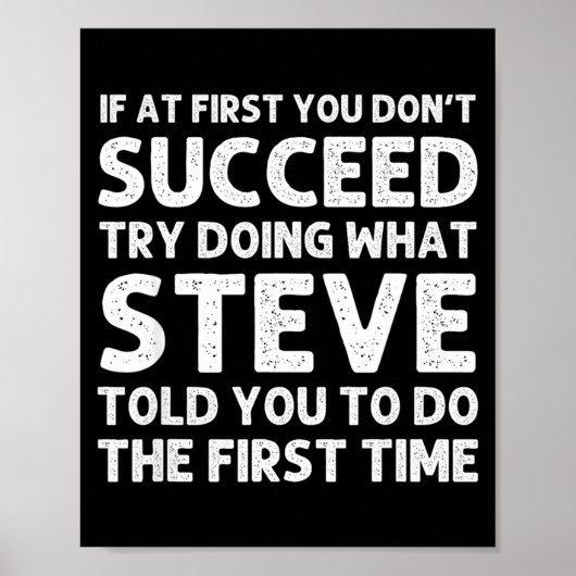 Poster Steve Gift Name D Birthday Funny Christ  (Devant)